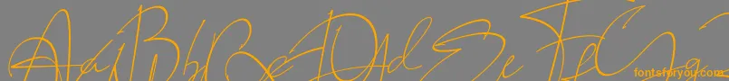 LAROSH Sithal Signature Font – Orange Fonts on Gray Background