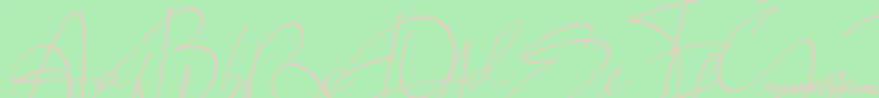 Fonte LAROSH Sithal Signature – fontes rosa em um fundo verde