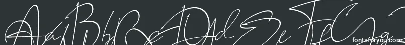 Шрифт LAROSH Sithal Signature – белые шрифты на чёрном фоне