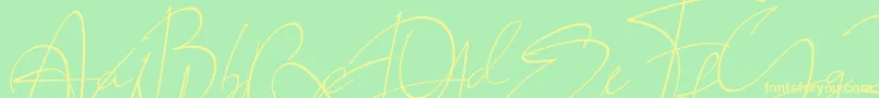 LAROSH Sithal Signature Font – Yellow Fonts on Green Background