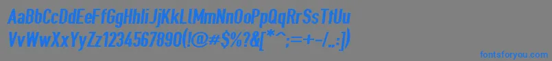 Giveahootexbdobl Font – Blue Fonts on Gray Background
