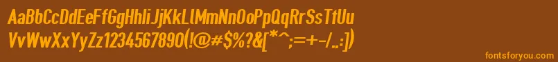 Giveahootexbdobl Font – Orange Fonts on Brown Background