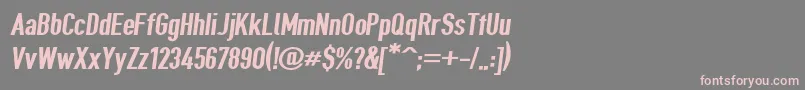 Giveahootexbdobl Font – Pink Fonts on Gray Background