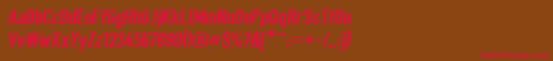 Giveahootexbdobl Font – Red Fonts on Brown Background