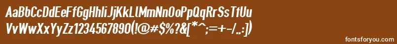 フォントGiveahootexbdobl – 茶色の背景に白い文字