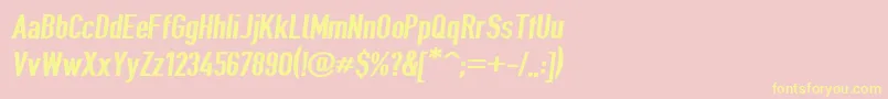 Giveahootexbdobl Font – Yellow Fonts on Pink Background