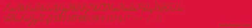 Police Larquette Typeface – polices brunes sur fond rouge