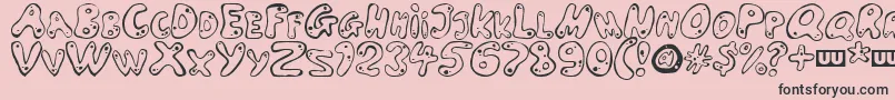 LARSON Font – Black Fonts on Pink Background