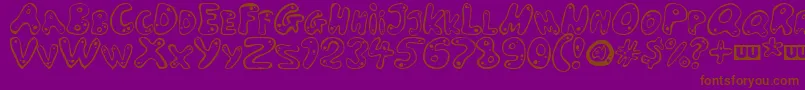 LARSON Font – Brown Fonts on Purple Background