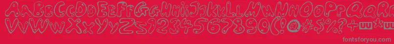 LARSON Font – Gray Fonts on Red Background