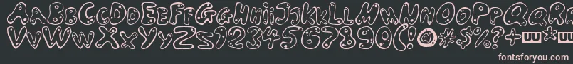 LARSON Font – Pink Fonts on Black Background