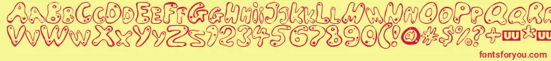 LARSON Font – Red Fonts on Yellow Background