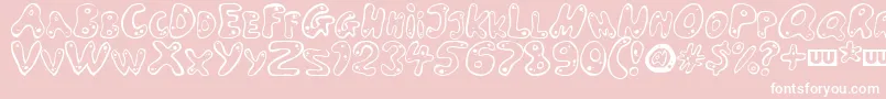 LARSON Font – White Fonts on Pink Background