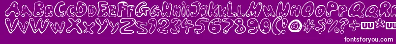 LARSON Font – White Fonts on Purple Background