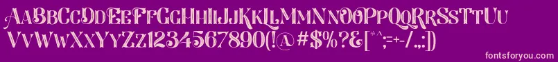 LarsonDafont Font – Pink Fonts on Purple Background