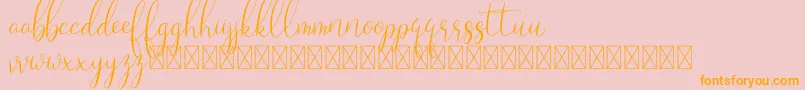 Laryo Font – Orange Fonts on Pink Background