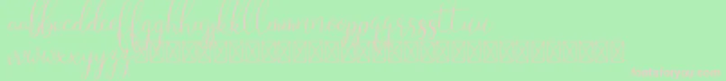 Laryo Font – Pink Fonts on Green Background