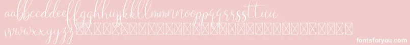 Laryo Font – White Fonts on Pink Background