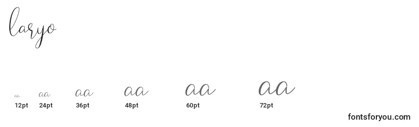 Laryo Font Sizes