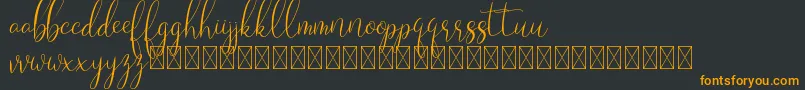 Laryo Font – Orange Fonts on Black Background