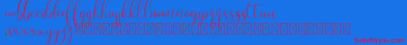 Laryo Font – Red Fonts on Blue Background