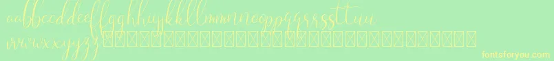 Laryo Font – Yellow Fonts on Green Background