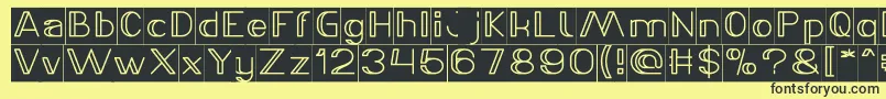 LASER GUN Bold Inverse Font – Black Fonts on Yellow Background