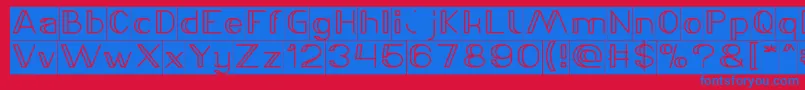 LASER GUN Bold Inverse Font – Blue Fonts on Red Background