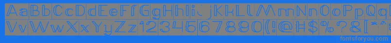 LASER GUN Bold Inverse Font – Gray Fonts on Blue Background