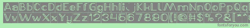 LASER GUN Bold Inverse Font – Gray Fonts on Green Background