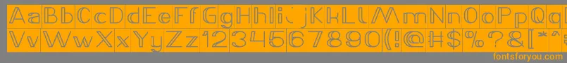 LASER GUN Bold Inverse Font – Orange Fonts on Gray Background