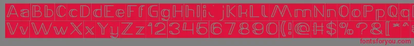 LASER GUN Bold Inverse Font – Red Fonts on Gray Background