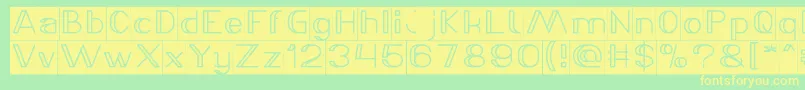 LASER GUN Bold Inverse Font – Yellow Fonts on Green Background