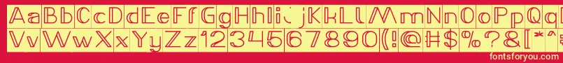 LASER GUN Bold Inverse Font – Yellow Fonts on Red Background