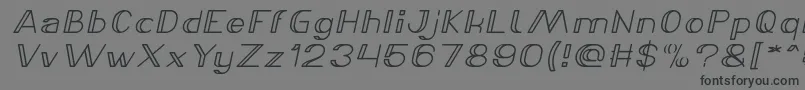 フォントLASER GUN Bold Italic – 黒い文字の灰色の背景