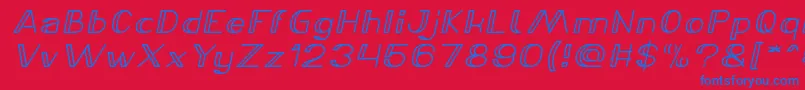 fuente LASER GUN Bold Italic – Fuentes Azules Sobre Fondo Rojo