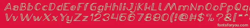 Fonte LASER GUN Bold Italic – fontes verdes em um fundo vermelho