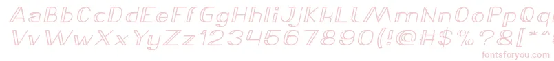 LASER GUN Bold Italic-Schriftart – Rosa Schriften auf weißem Hintergrund