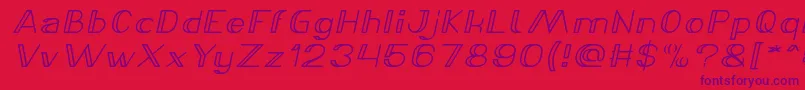 LASER GUN Bold Italic-fontti – violetit fontit punaisella taustalla