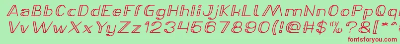 Подробнее о шрифте LASER GUN Bold Italic Шрифт LASER GUN Bold Italic – красные шрифты на зелёном фоне