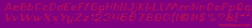 fuente LASER GUN Bold Italic – Fuentes Rojas Sobre Fondo Morado