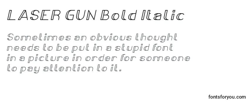 フォントLASER GUN Bold Italic