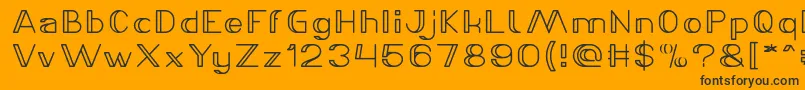 LASER GUN Bold Font – Black Fonts on Orange Background