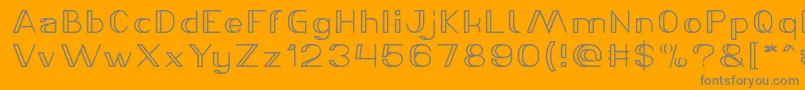 LASER GUN Bold Font – Gray Fonts on Orange Background