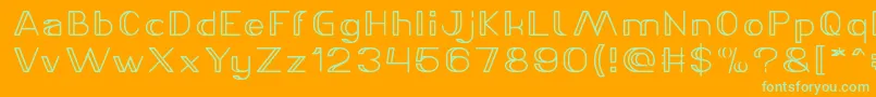 LASER GUN Bold Font – Green Fonts on Orange Background