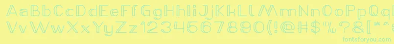 LASER GUN Bold Font – Green Fonts on Yellow Background