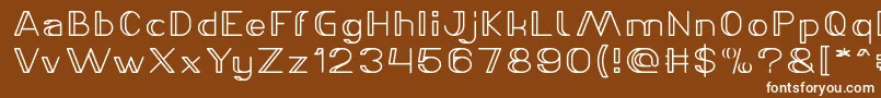 フォントLASER GUN Bold – 茶色の背景に白い文字