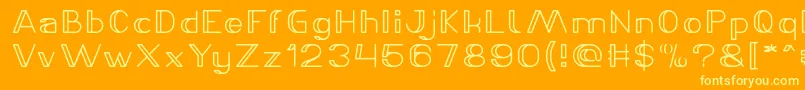 LASER GUN Bold Font – Yellow Fonts on Orange Background