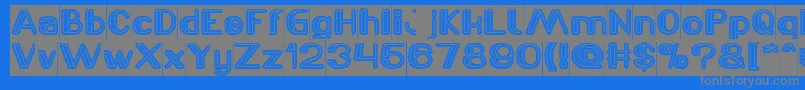 LASER GUN Inverse Font – Gray Fonts on Blue Background