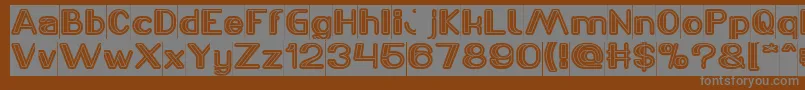 LASER GUN Inverse Font – Gray Fonts on Brown Background